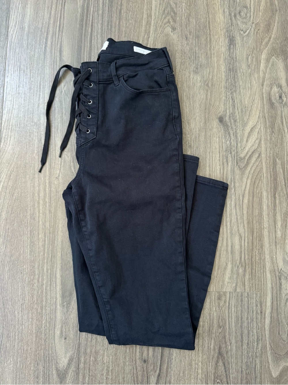 Pacsun Black Lace-Up High-Waist Pants